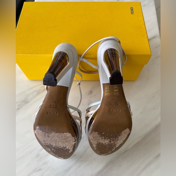 FENDI High Heeled Leather Sandals - Picture 7 of 8